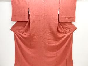 辻ヶ花模様織り出し一つ紋色無地着物